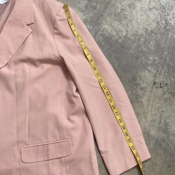 ASOS Blazer Womens 14 Pink Fitted Seamed Single Breasted 2 Button Closure - Picture 3 of 12